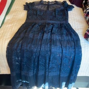 Size 16 Tadashi Shoji Navy Dress